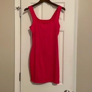 Hot pink bodycon dress